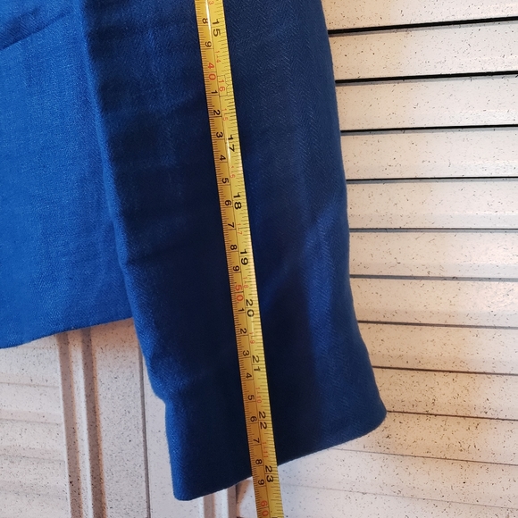 LOFT Royal Blue Linen Jacket 6P - Picture 7 of 7